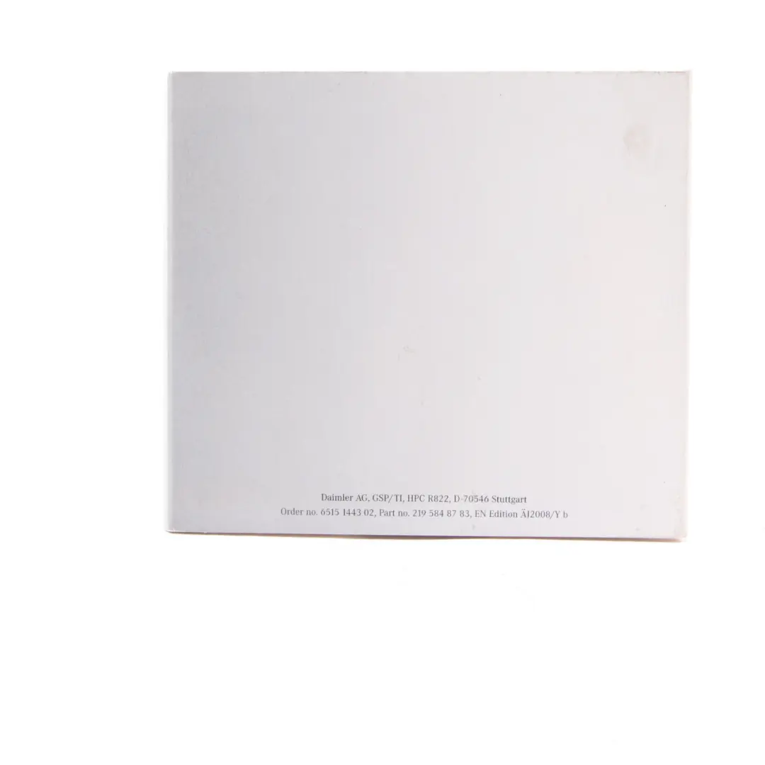 Mercedes W219 Owner's Manual DVD Disc COMAND APS Navigation Instructions