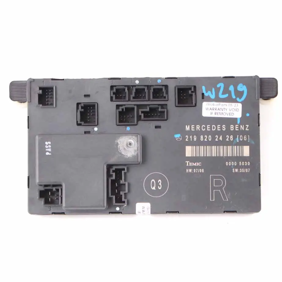 Mercedes CLS W219 Door Module Front Right O/S Control Unit A2198202426