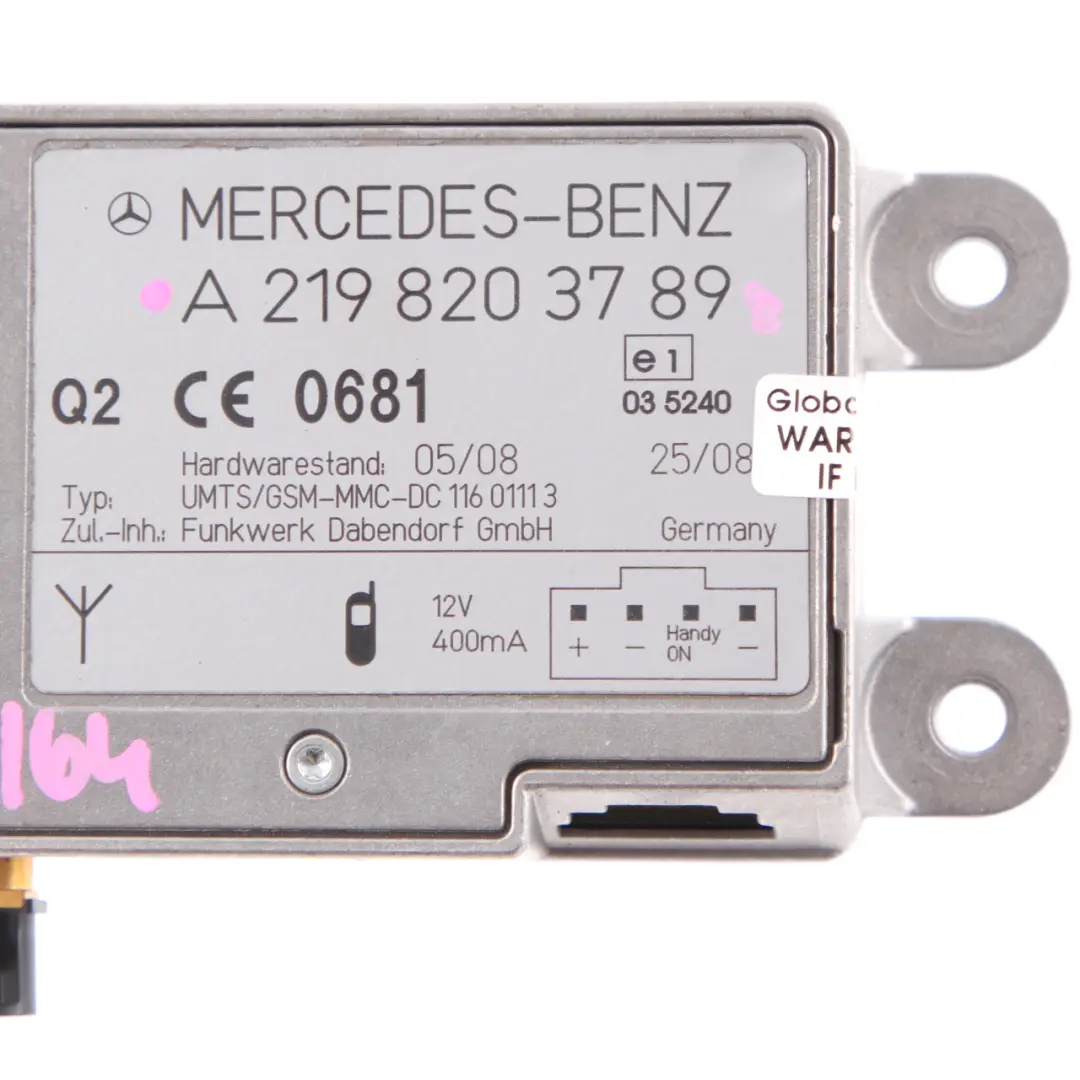 Mercedes W204 W212 W219 Moduł Wzmacniacz Anteny A2198203789