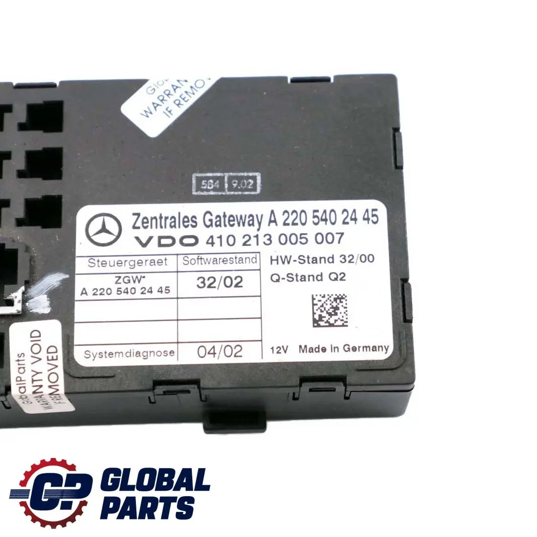 Mercedes-Benz S-Class W220 Central Gateway Control Unit Module ECU A2205402445