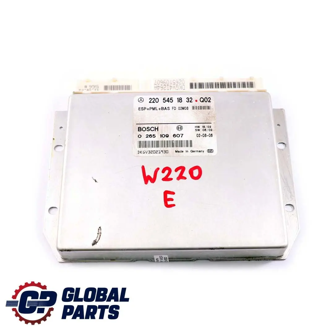 Mercedes-Benz CL S C215 W220 ESP PML BAS Control Unit Module ECU A2205451832