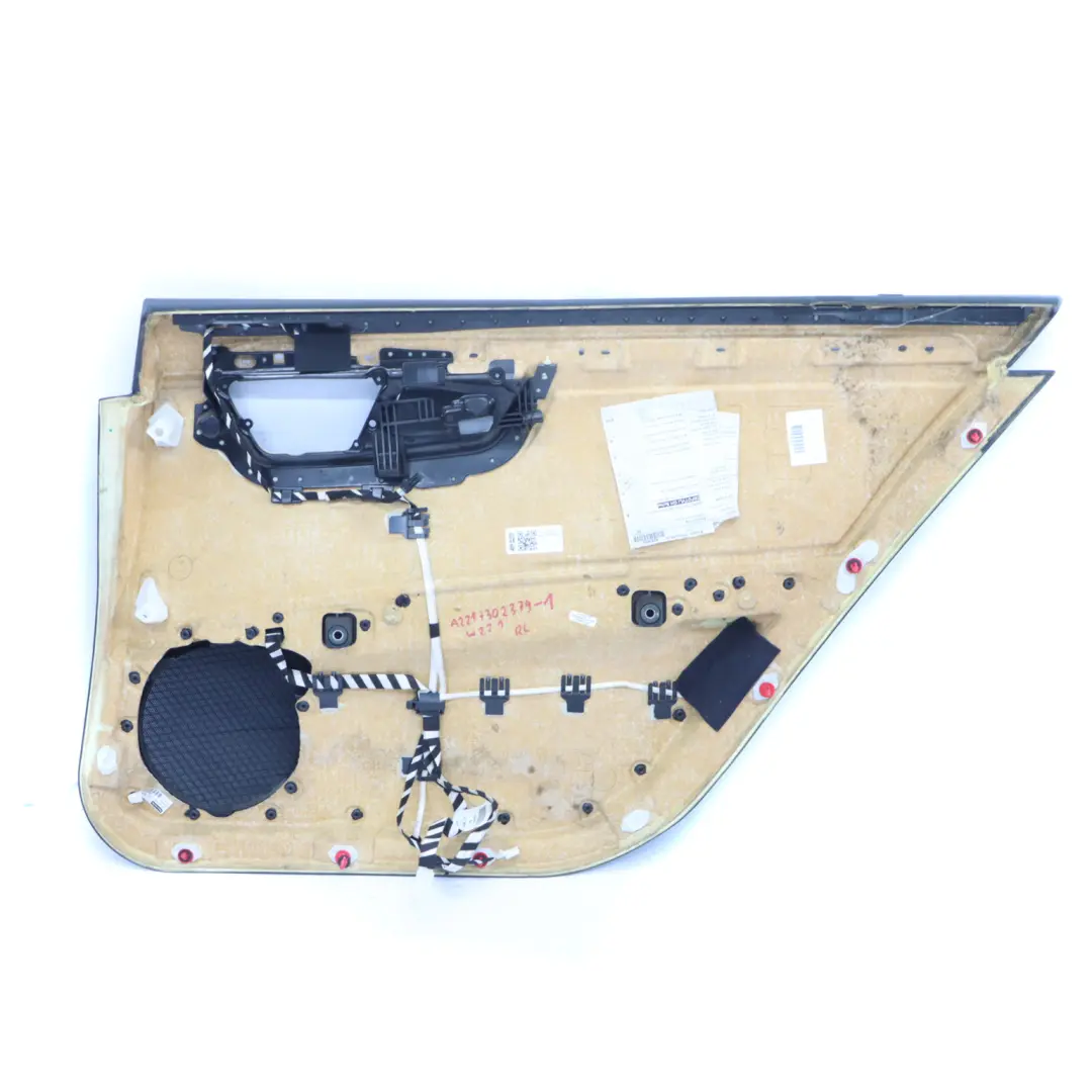 Mercedes W221 Boczek Panel Drzwi Lewy Tył Czarna Skóra A2217302379