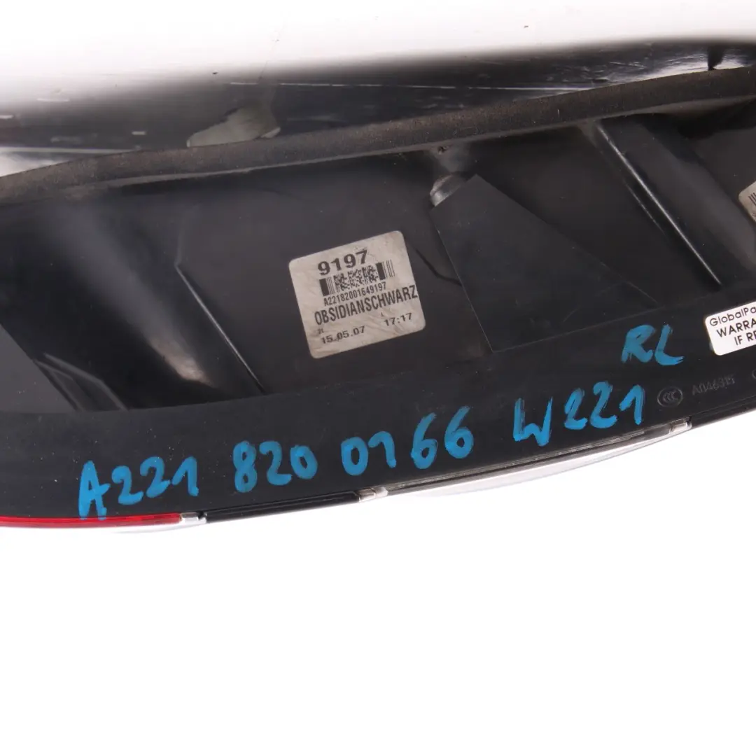 Mercedes W221 Lamp Rear Left N/S Tail Light Obsidian Black 197 A2218200166