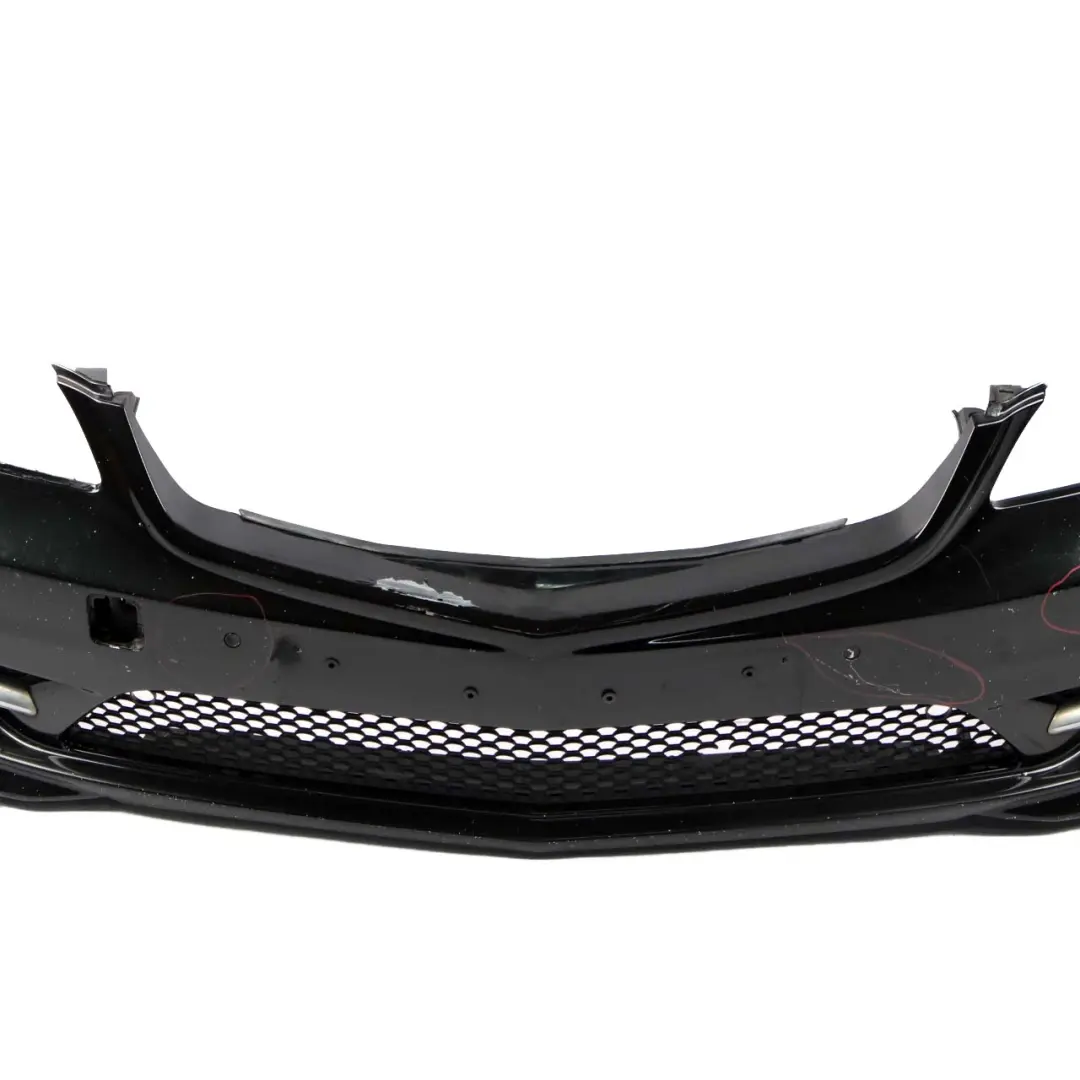 Mercedes-Benz S W221 Facelift AMG Front Bumper Trim Panel Obsidian Black - 197