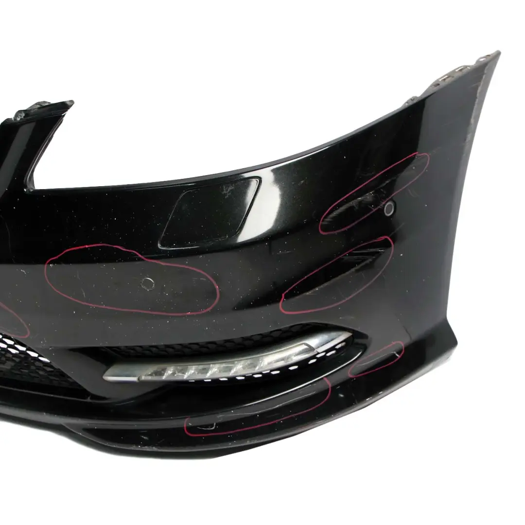 Mercedes-Benz S W221 Facelift AMG Front Bumper Trim Panel Obsidian Black - 197