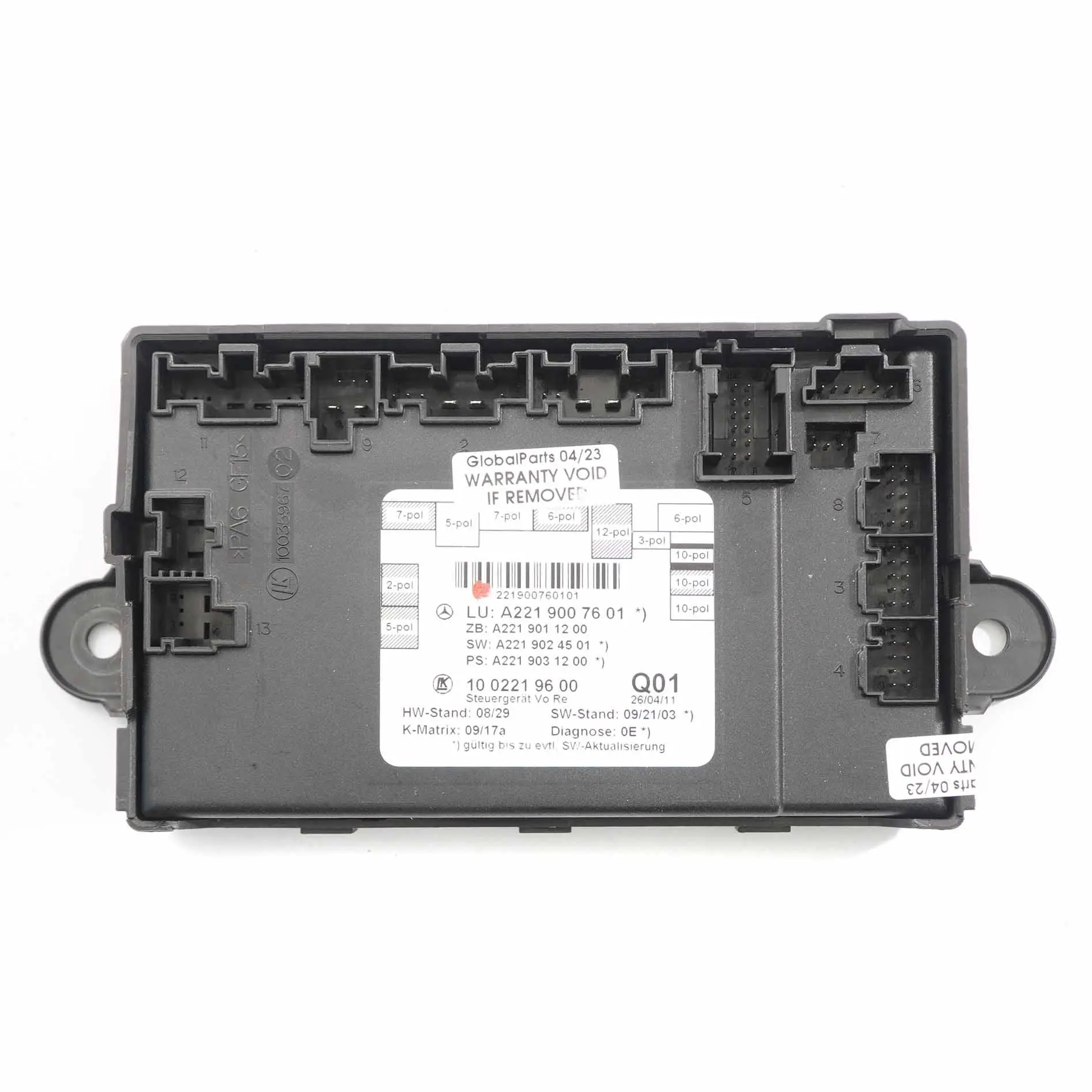 Mercedes W221 Moduł Drzwi Przód Prawo A2219007401