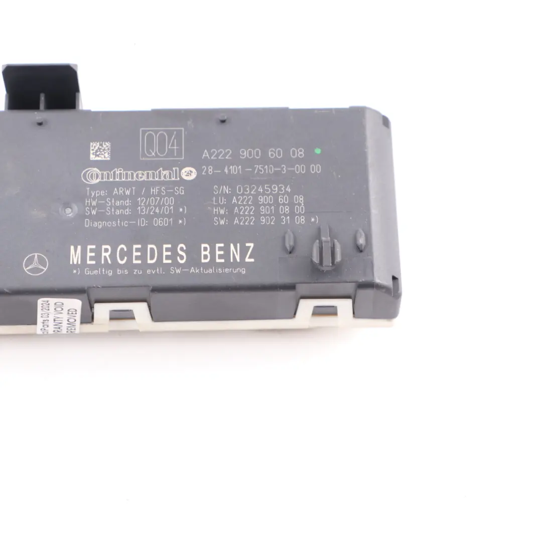 Mercedes W205 W217 W222 Moduł Sterownik Klapy Bagażnika A2229006008