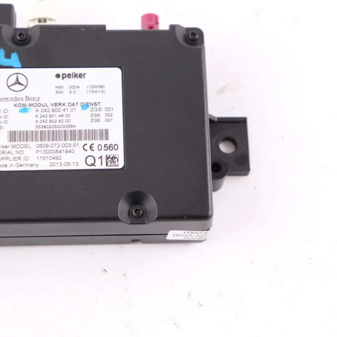 Mercedes W204 W212 Moduł Sterownik Telematic ECU A2429004101