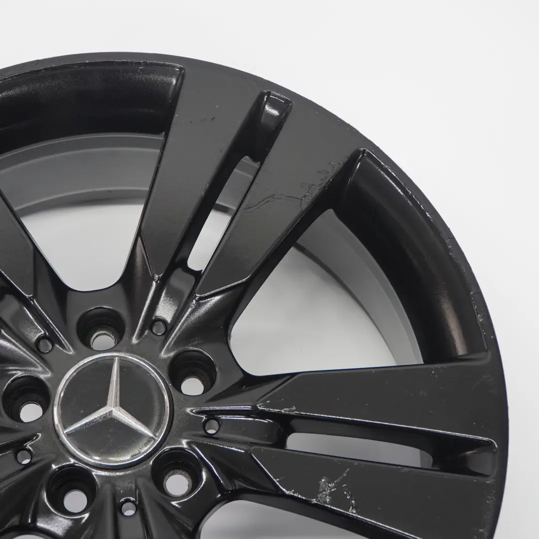 Mercedes W176 Black Alloy Wheel Rim 18" ET:52 7,5J 5 Double Spoke A2464010402