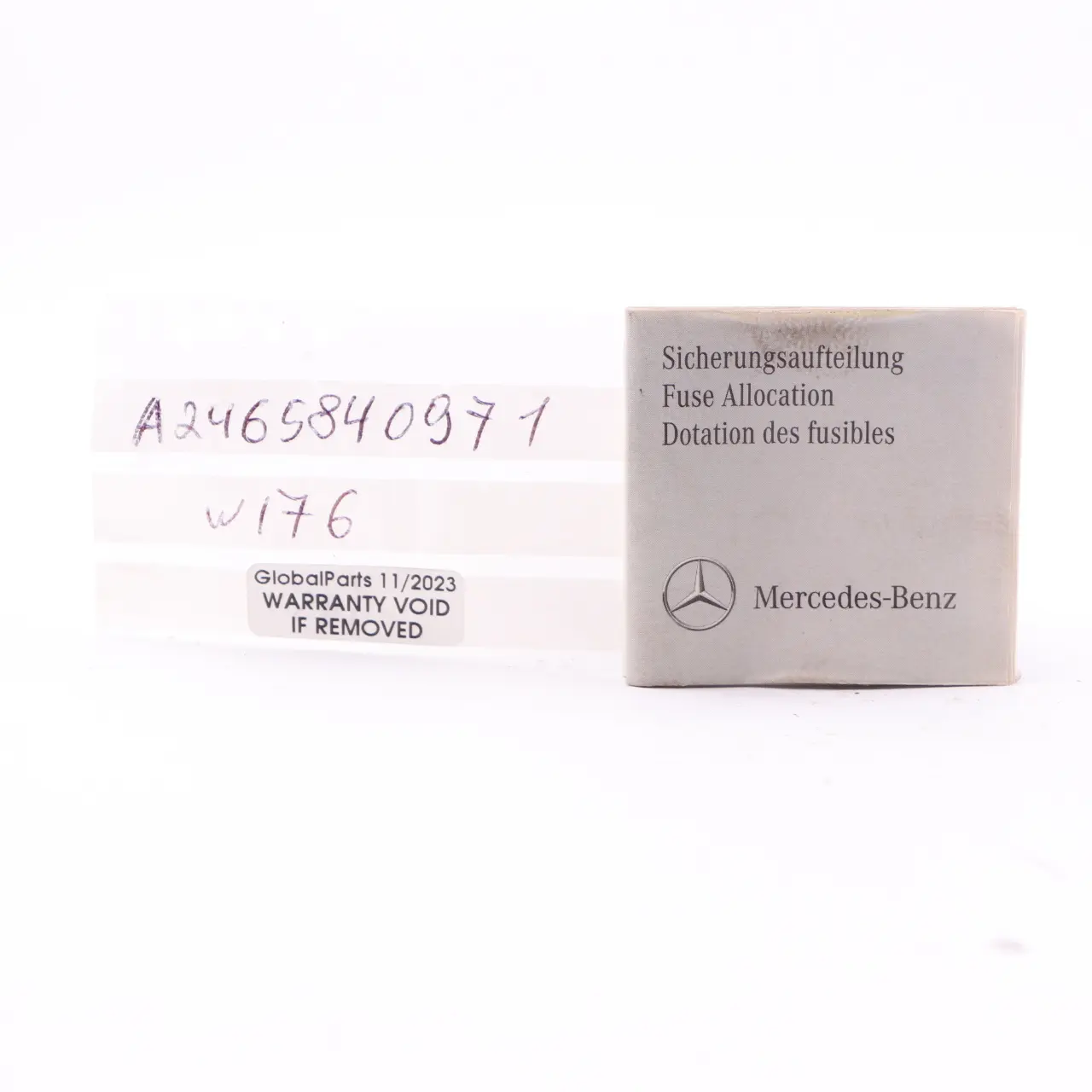 Mercedes W176 Fuse Box Allocation Fuse Placement Map Card Diagram A2465840971