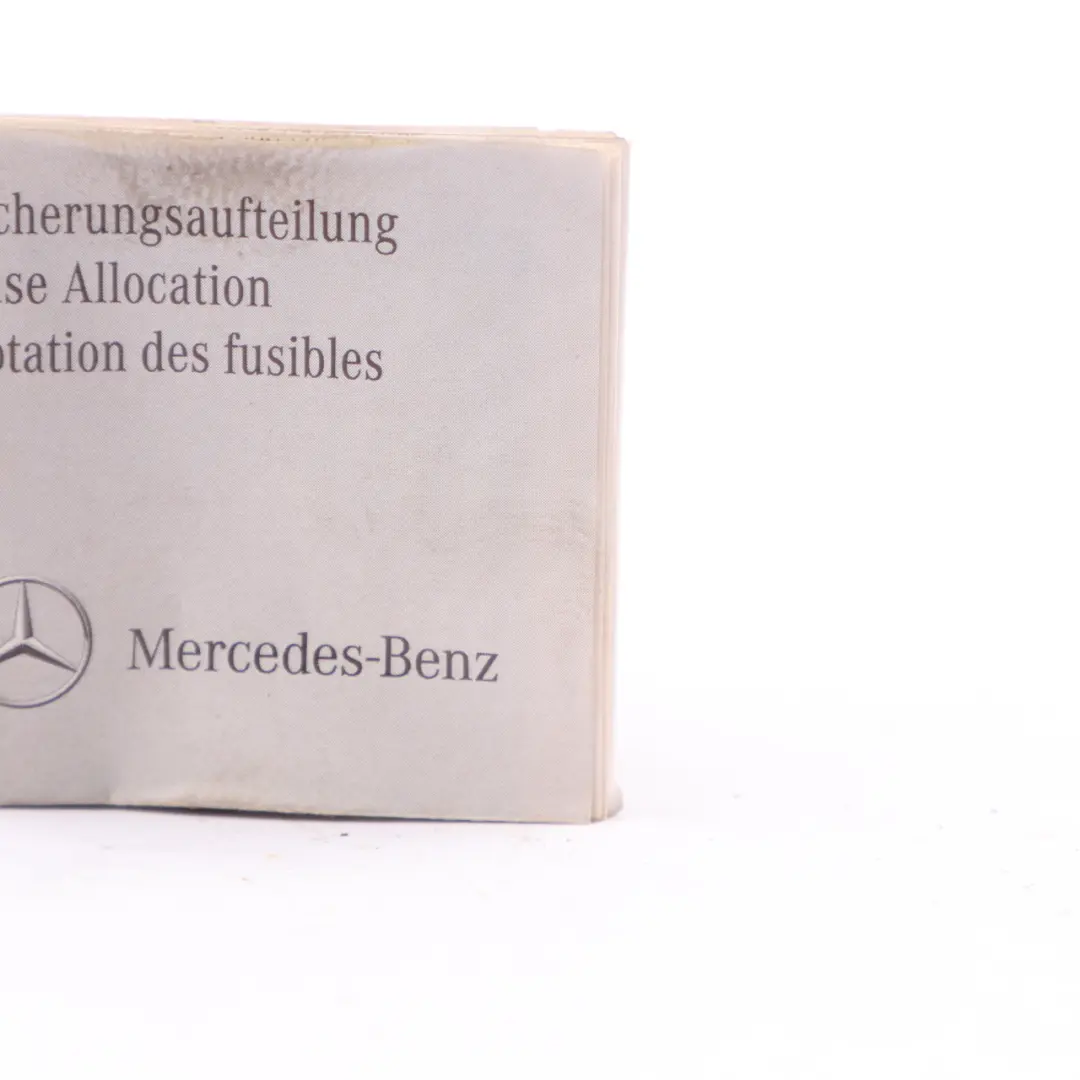 Mercedes W176 Fuse Box Allocation Fuse Placement Map Card Diagram A2465840971