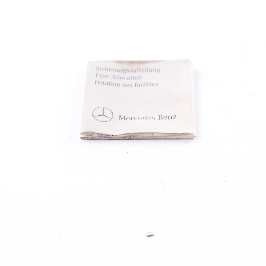 Mercedes W176 Fuse Box Allocation Fuse Placement Map Card Diagram A2465840971
