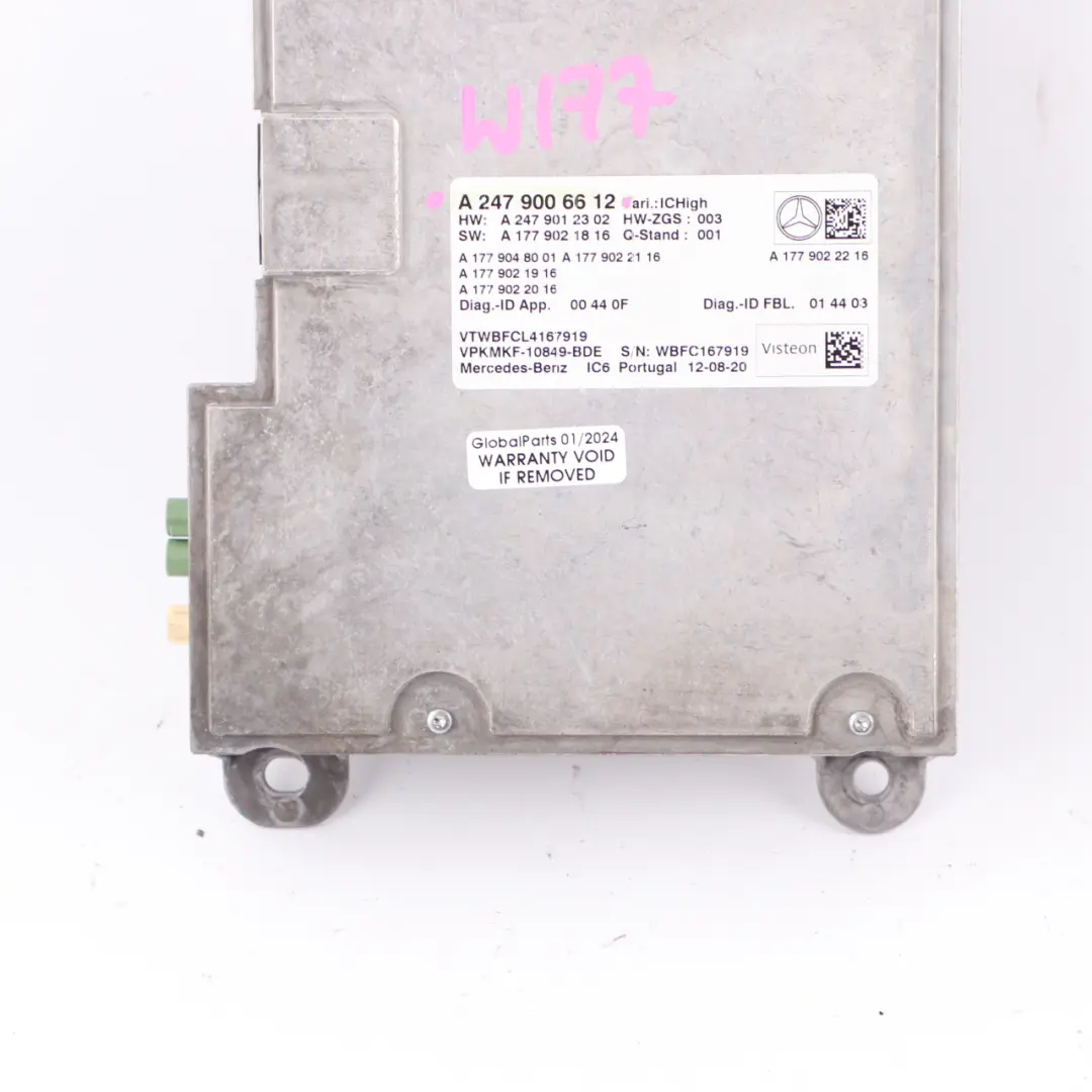 Mercedes W177 W247 Control Unit Module ECU High A2479006612