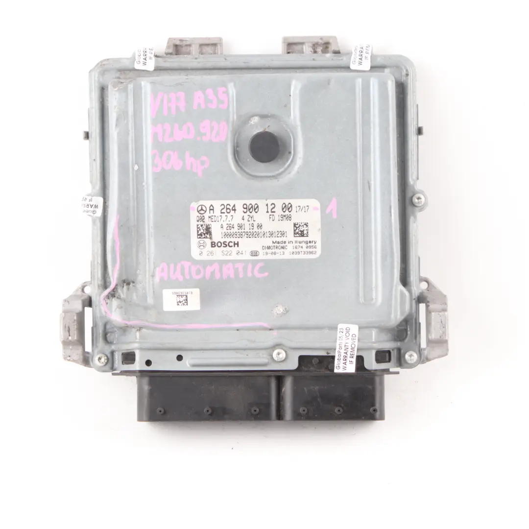 Mercedes V177 A35 AMG 306HP M260.920 4-Matic Engine ECU Kit A2649001200 Key Lock