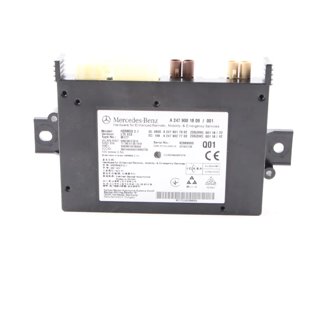 Mercedes V177 A35 AMG 306HP M260.920 4-Matic Engine ECU Kit A2649001200 Key Lock