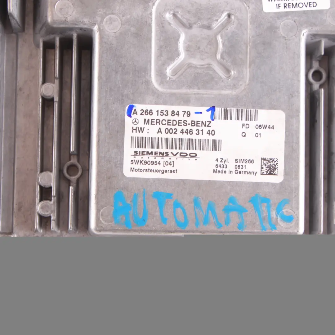 Mercedes W169 A150 Zestaw ECU Silnika Klucz Blokad