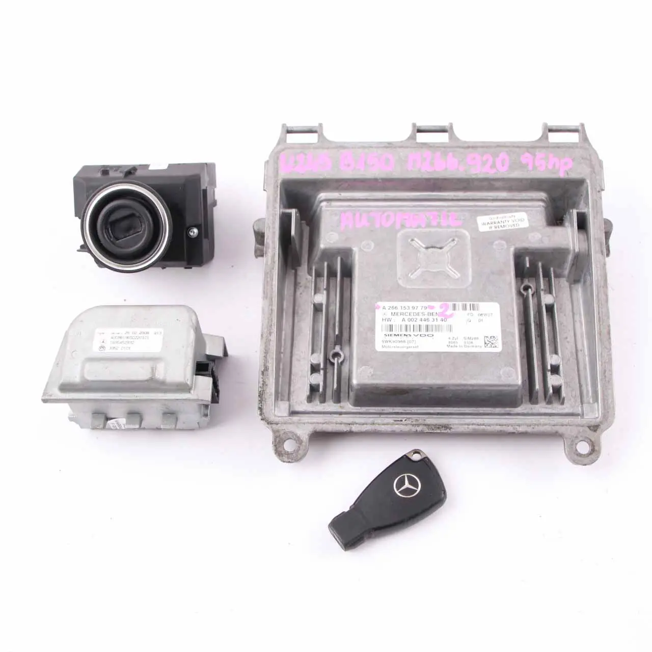 Mercedes W169 W245 A150 B150 M266 Engine Control ECU Kit A2661539779 Key Lock