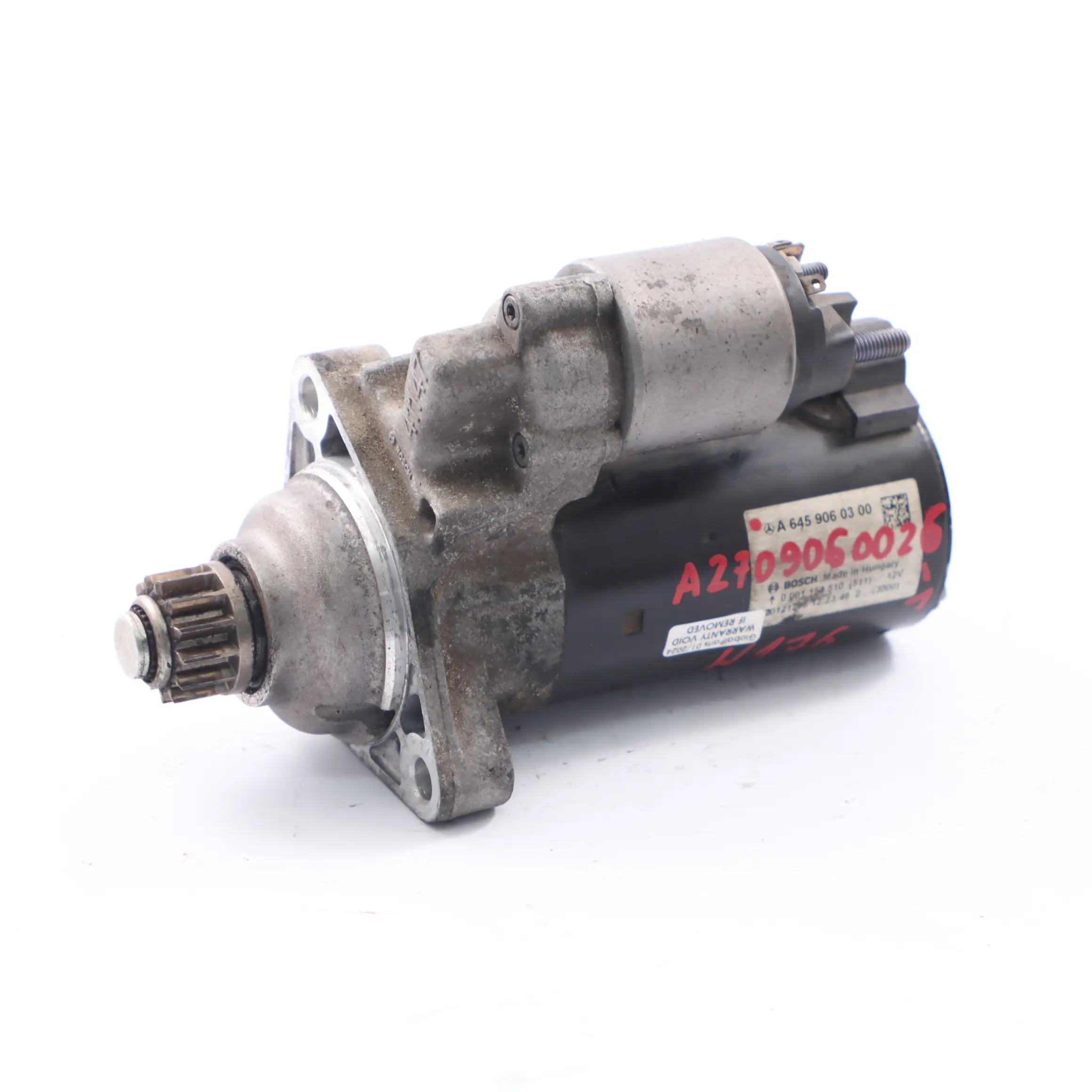 Motor de arranque Motor Mercedes W176 W246 Unidad 12V Denso A6459060300