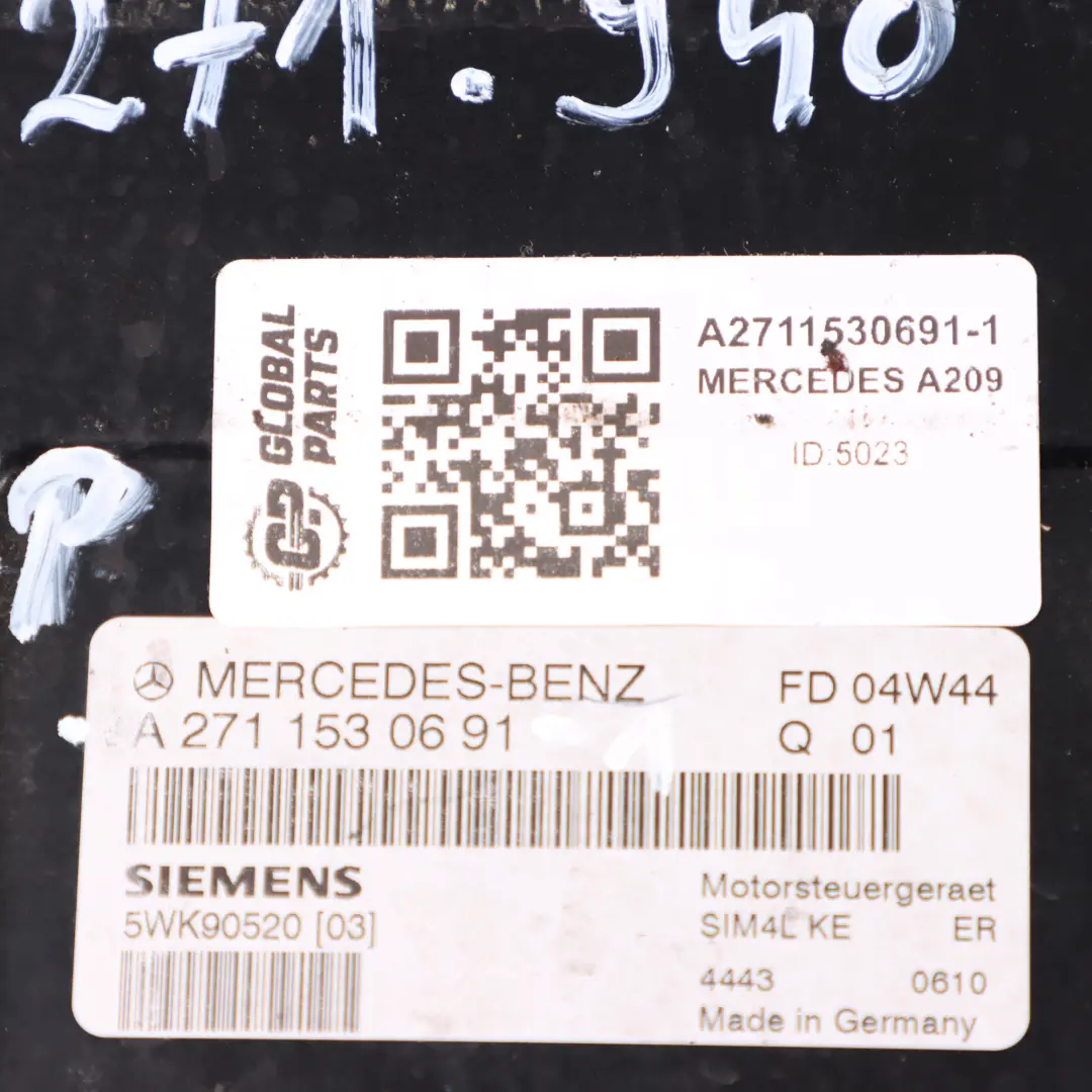 Mercedes C209 Kompressor 271.940 163HP Motor ECU Kit A2711530691 Cerradura llave