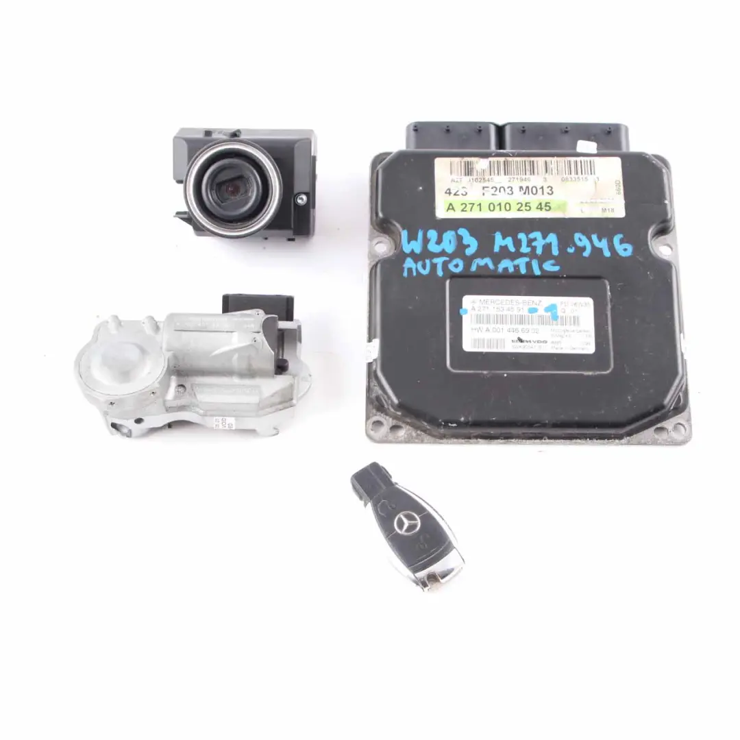 Mercedes W203 C180 Kompressor M271 Módulo Motor ECU Kit Cerradura Llave