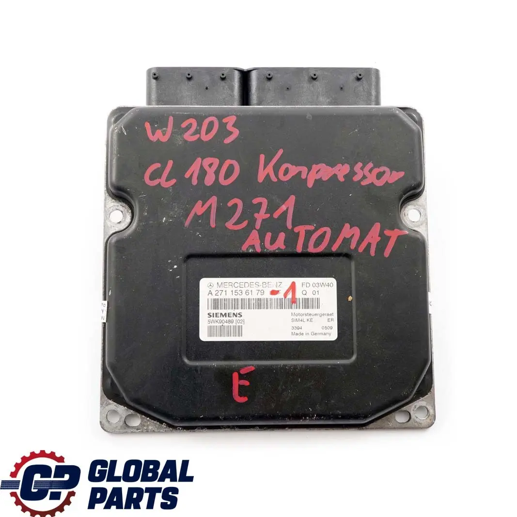 Mercedes-Benz W203 C 180 Kompressor Engine Control Unit Module A2711536179 Auto