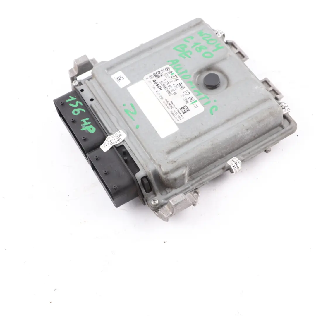 Mercedes W204 C180 BlueEFFICIENCY M274.910 156HP Unidad de motor ECU A2749000700