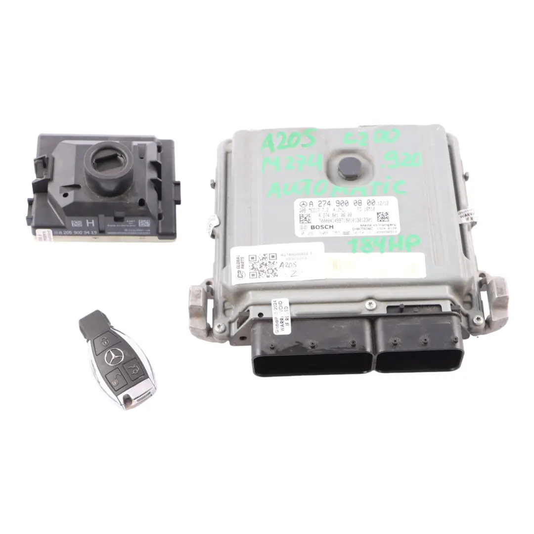 Mercedes W205 C200 274.920 184HP Komputer Silnika ECU Kit A2749000800