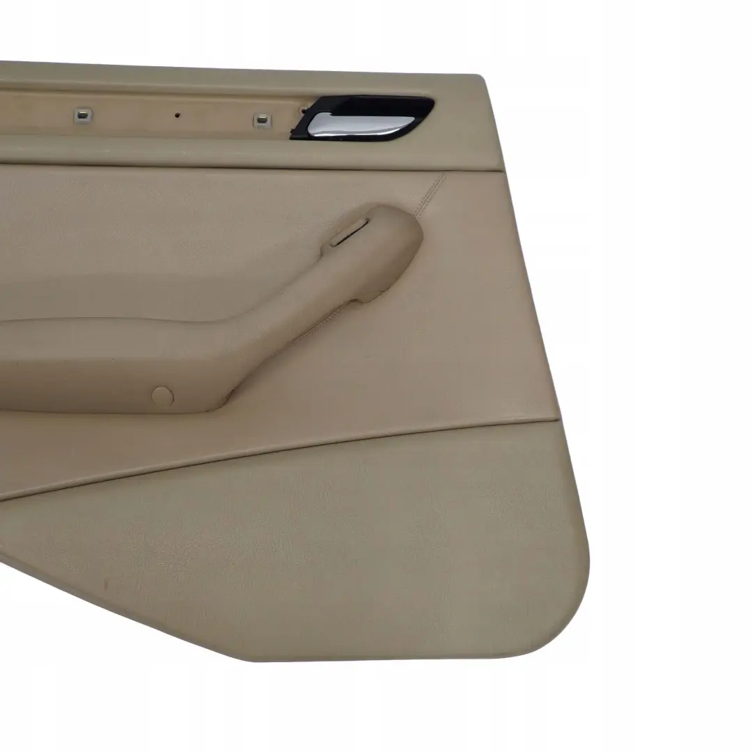 BMW 3 E46 Berlina Touring Panel Trasero Izquierdo Puerta Tarjeta Cuero Beige 