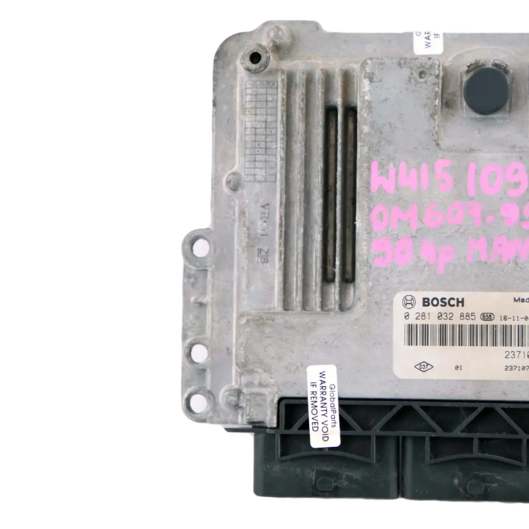 Mercedes W415 Citan 109 CDI OM607 Engine Unit Module ECU 237106319 Manual