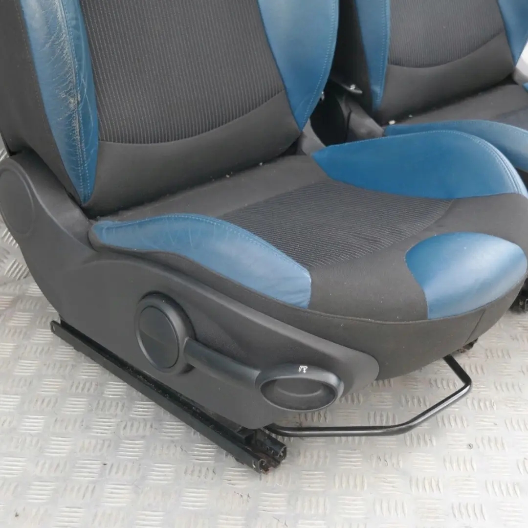 *BMW Mini Cooper One Clubman R55 Sports Halb Leder Innensitze Sitze innen BLAU