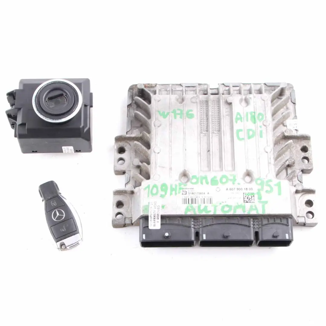 Mercedes W176 A180 CDI OM607.951 109HP Engine ECU A6079001800 Automatic