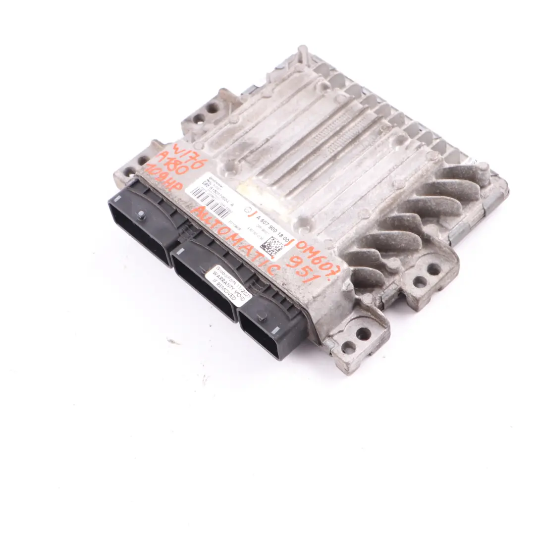 Mercedes W176 A180 CDI OM607.951 109HP Engine ECU A6079001800 Automatic