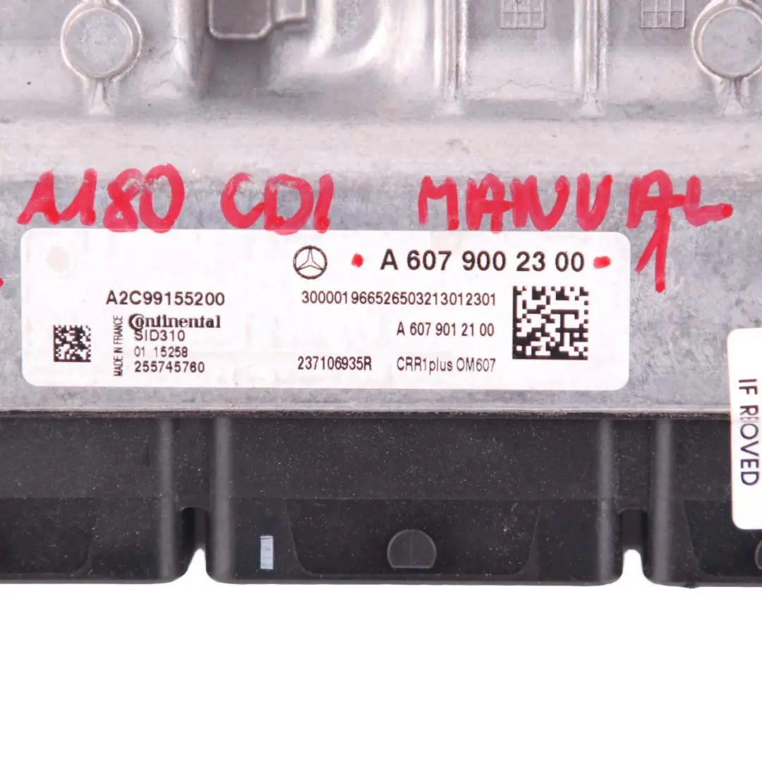 Mercedes W176 W246 180 CDI OM607 Unidad de Control del Motor ECU A6079002300