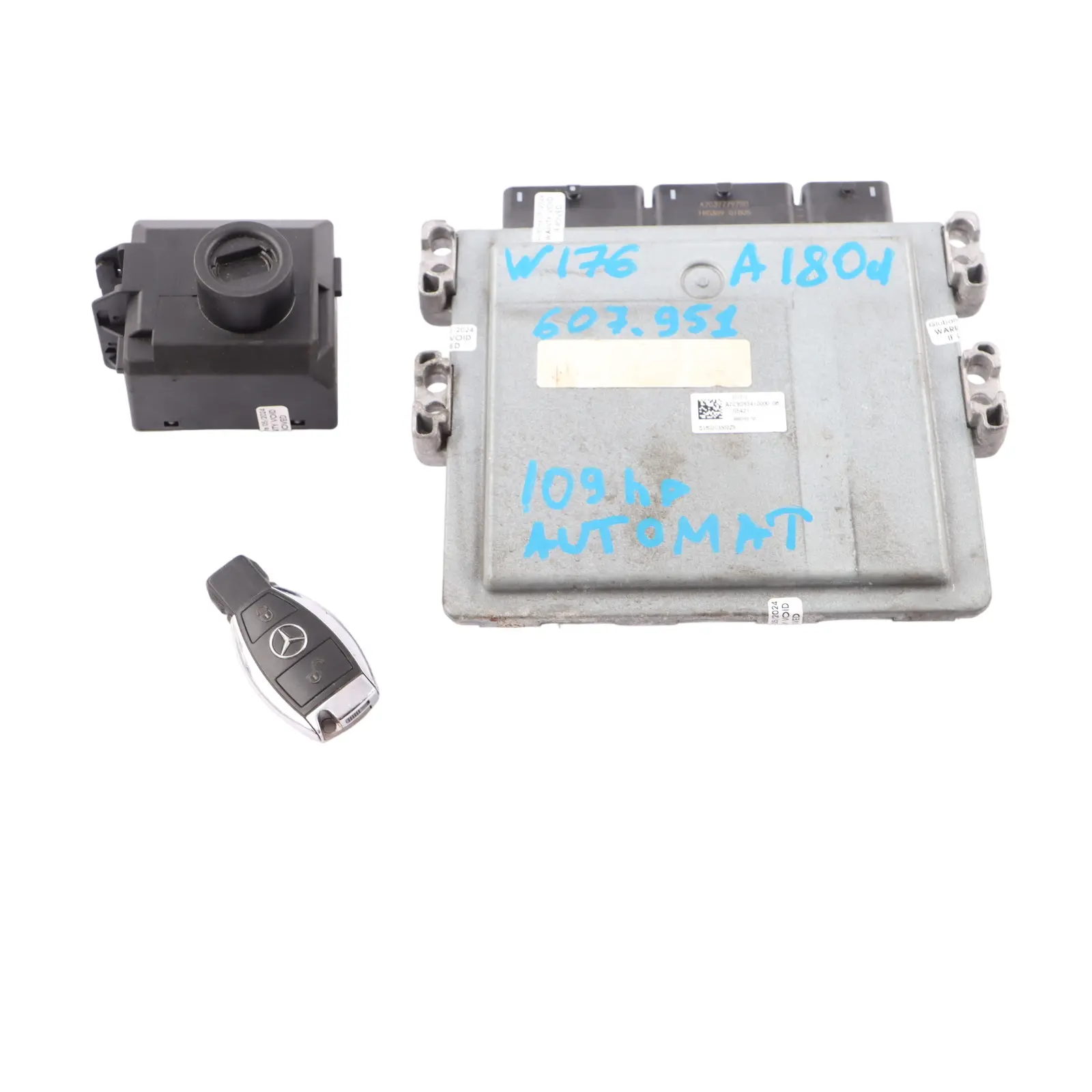 Mercedes W176 180 CDI 607.951 109HP ECU Kit A6079002300 Key Lock Automatic