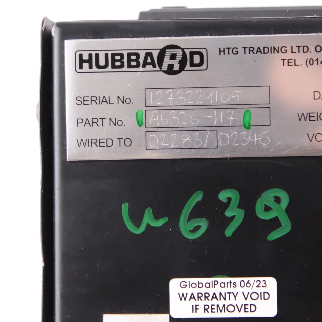 Hubbard Fridge Freezer Screen Indicator Temperature Control Unit A6326-117