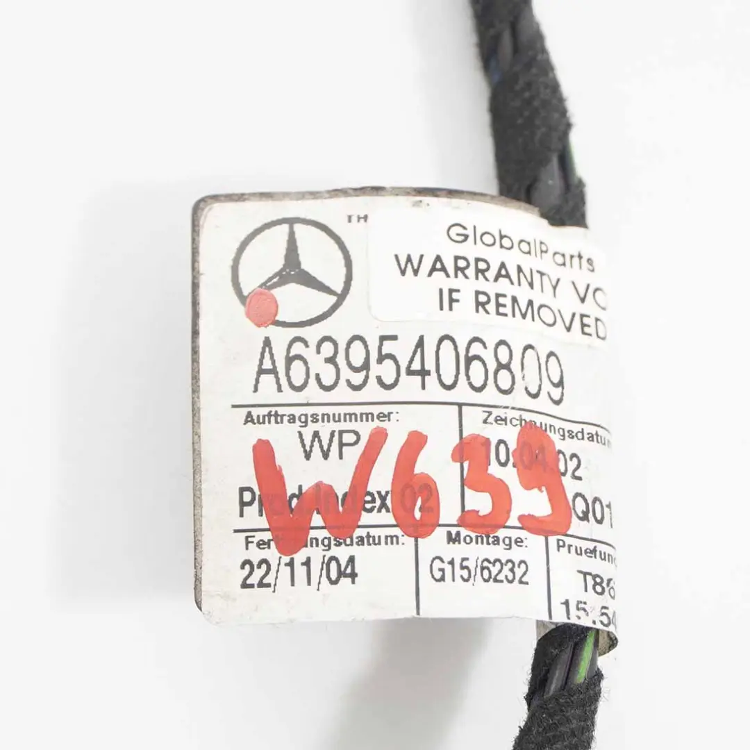 Mercedes W639 Wiązka Drzwi Kabel A6395406809