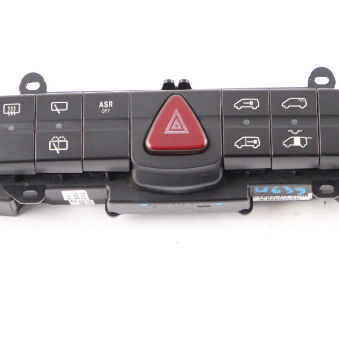 Mercedes W639 Switch Panel Dash Dashboard Hazard Lock ASR Button A6395454507