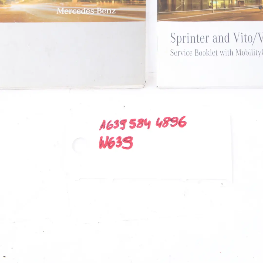 Mercedes Vito W639 Owner's Handbook Service Booklet Set