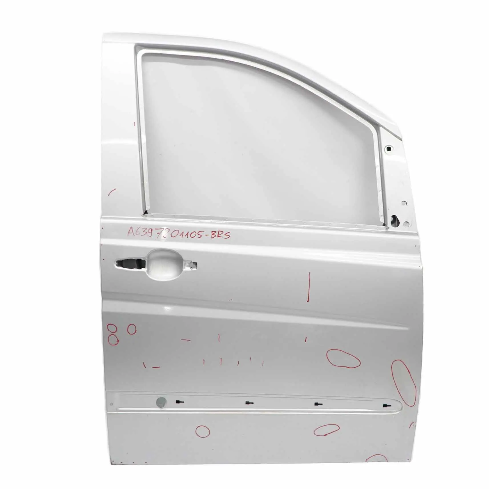 Mercedes Vito W639 Puerta Delantera Derecha Tapa Panel Brilliant Silver - 9744