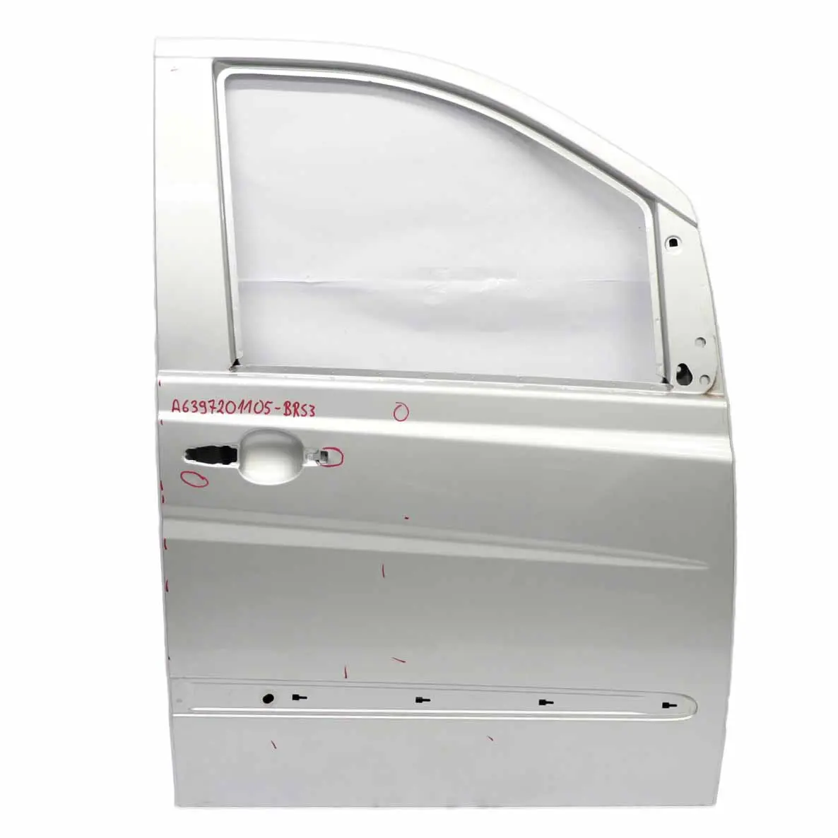 Mercedes Vito W639 Puerta Delantera Derecha Tapa Panel Brilliant Silver - 9744