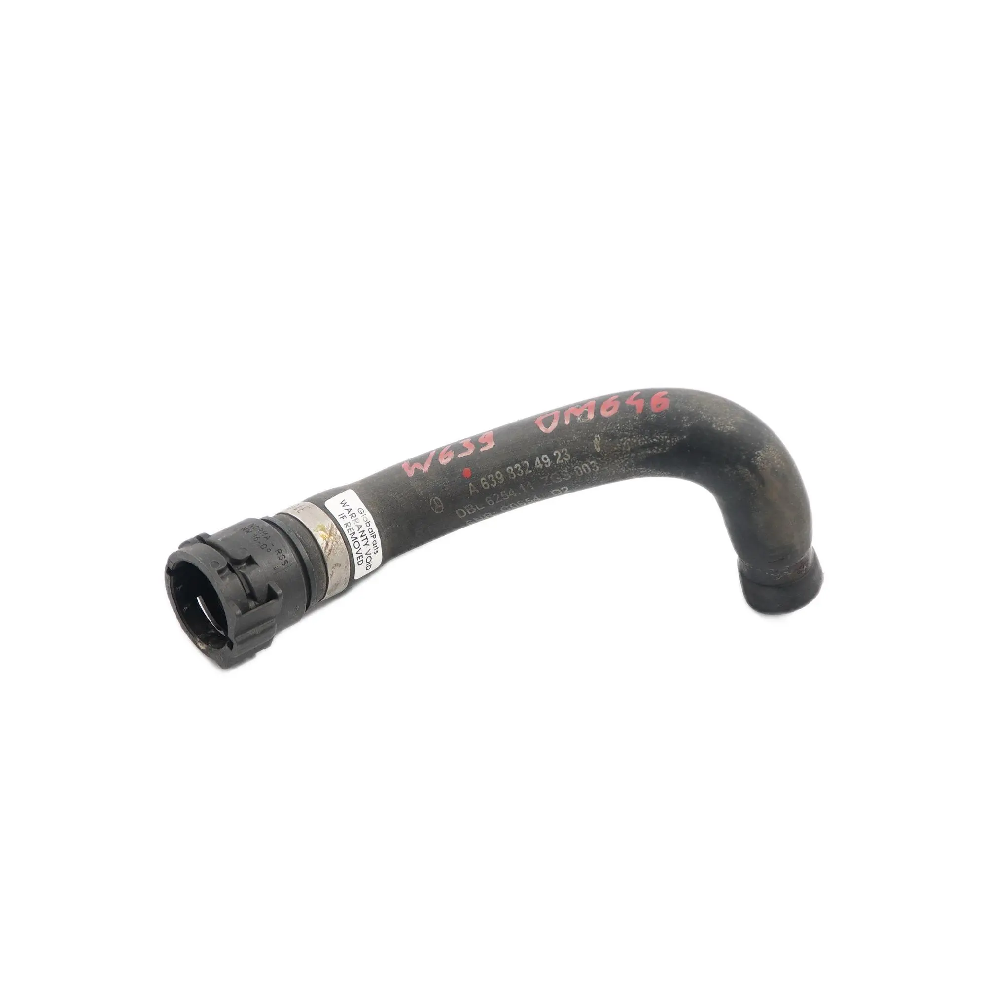 Water Hose Mercedes Vito W639 Cooling Radiator Coolant Pipe Hose A6398324923