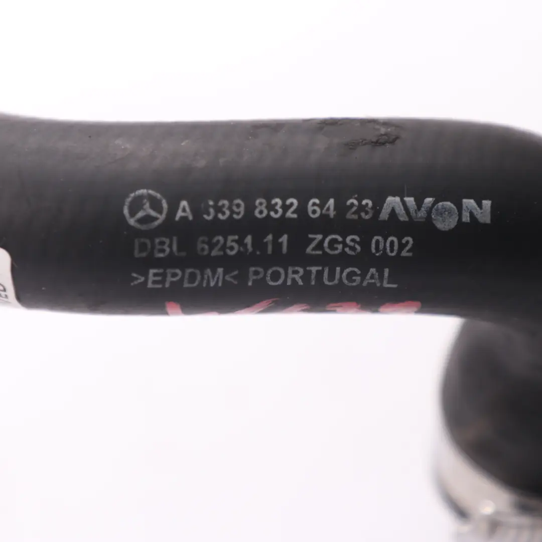 Mercedes Vito W639 OM646 Water Hose Coolant Cooling Pump Pipe Line A6398326423