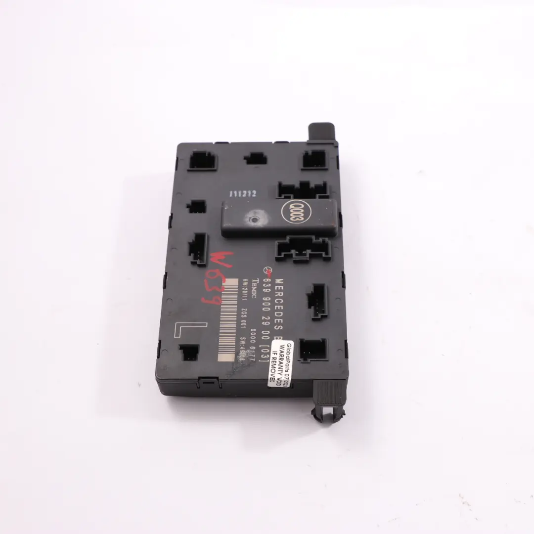 Mercedes Vito W639 Door Module Front Left N/S Control Unit ECU A6399002900