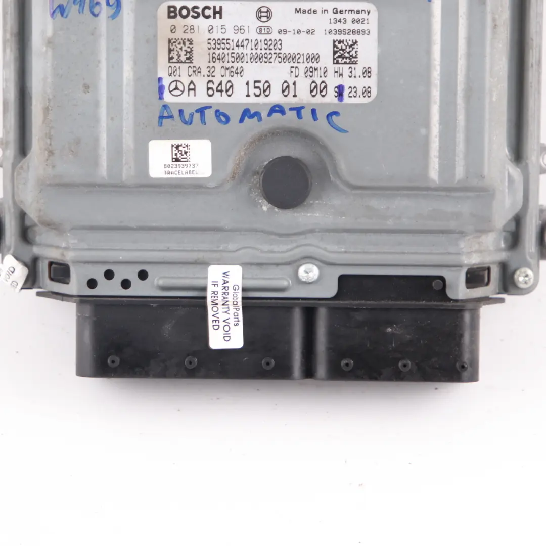 Mercedes W169 W245 A160 B160 CDI OM640.942 82HP Engine ECU A6401500101 Automatic