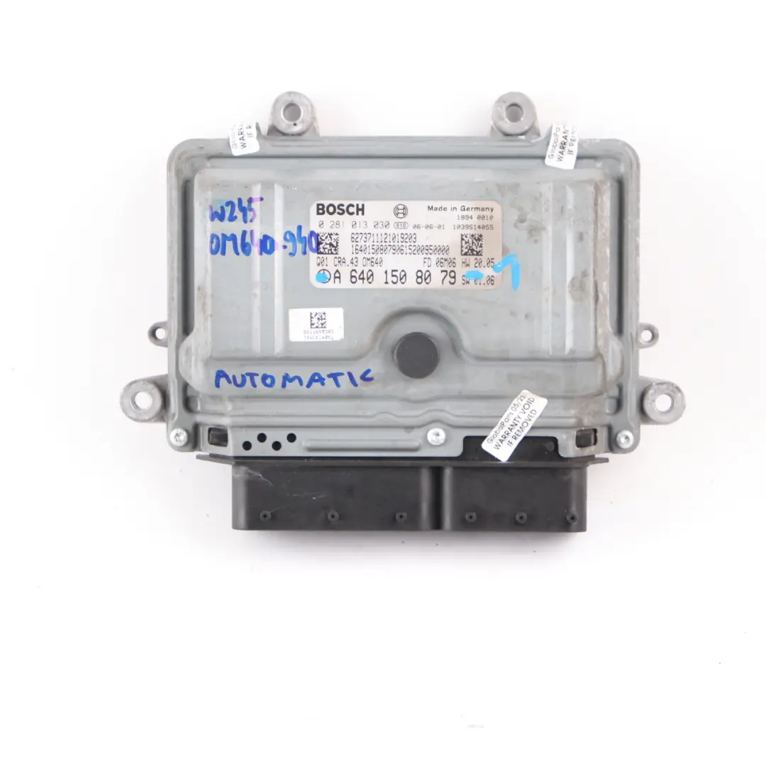 Mercedes W169 W245 A180 B180 CDI OM640.940 109HP Engine ECU Kit A6401508079 Keys