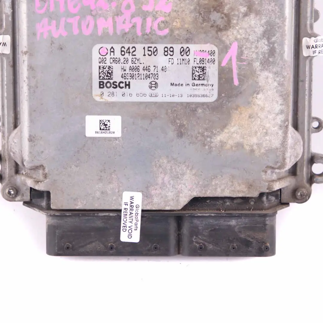 Mercedes W212 E350 CDI OM642.852 Engine Control Unit Module ECU A6421508900