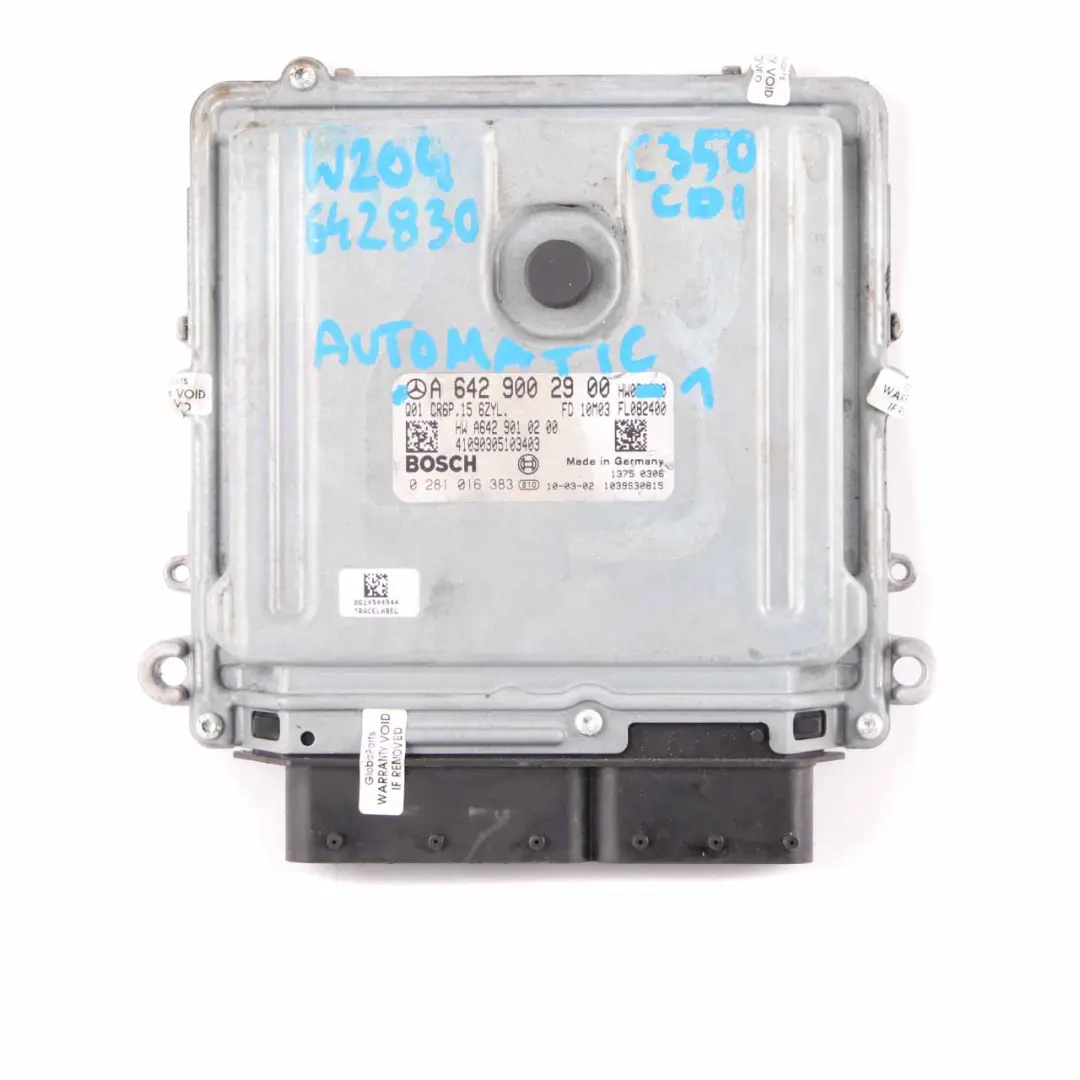 Mercedes W204 C350 CDI OM642.830 Engine Module ECU Kit A6429002900 Keys Lock 