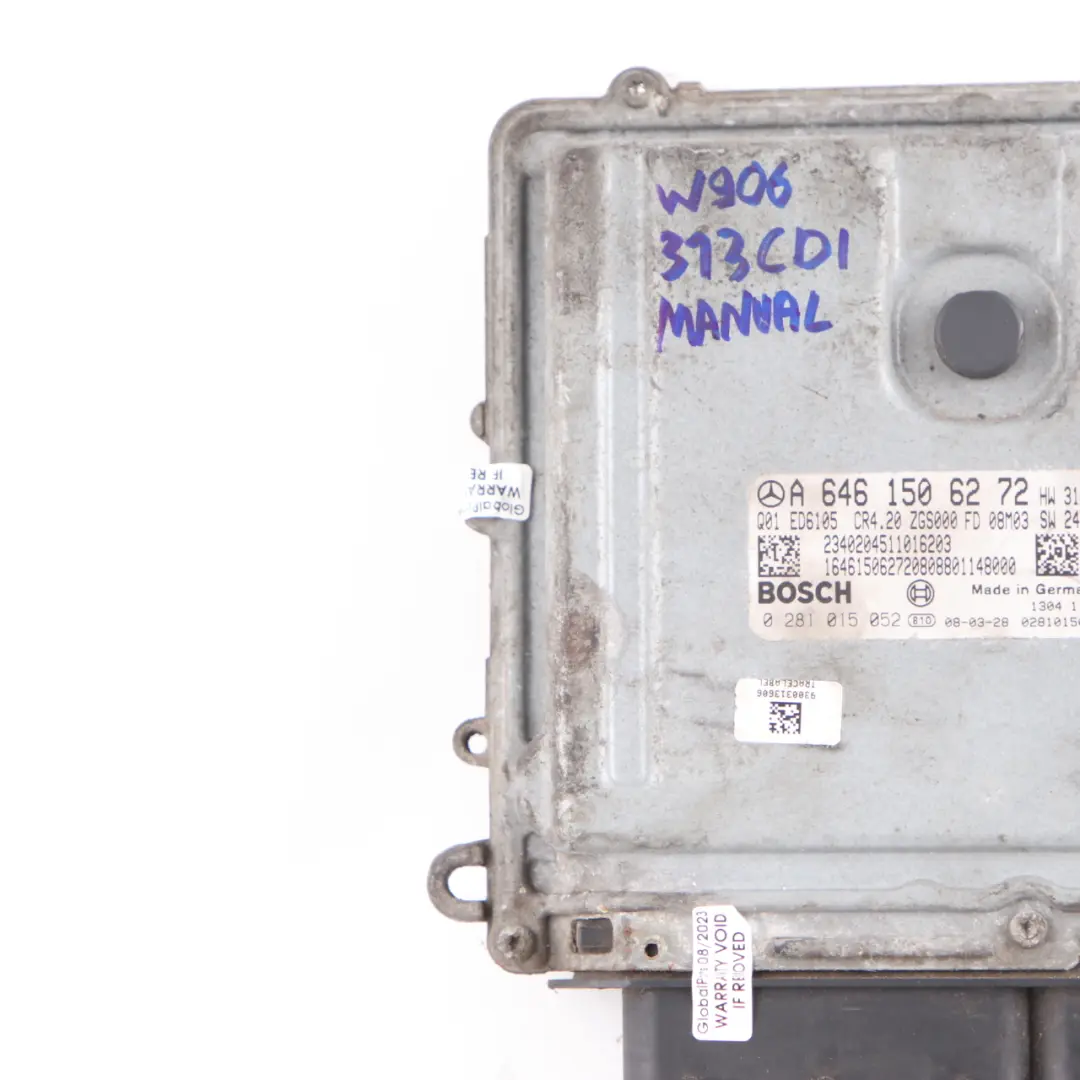 Mercedes W906 313 CDI OM646.986 129HP Engine Unit Module ECU Manual A6461506272