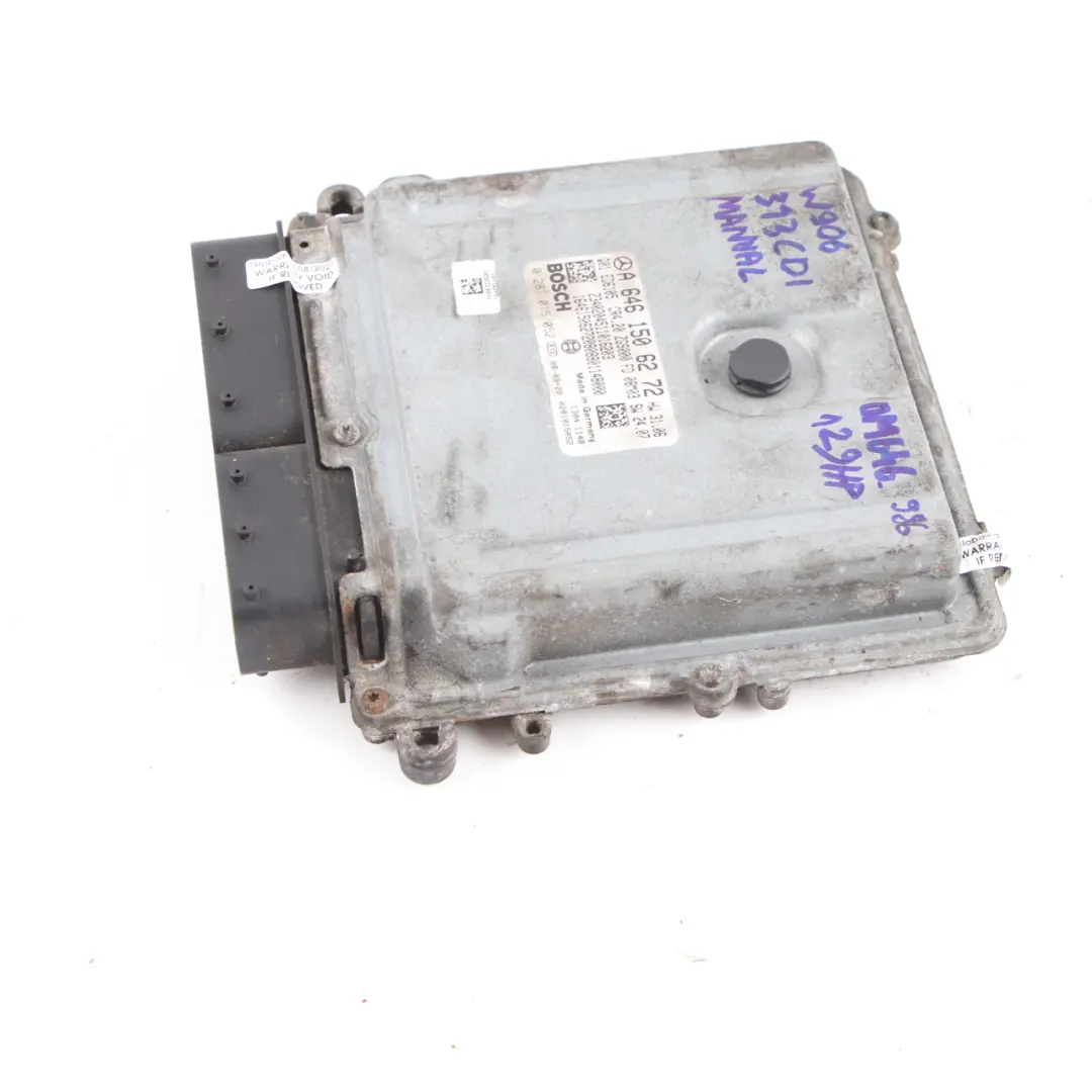 Mercedes W906 313 CDI OM646.986 129HP Engine Unit Module ECU Manual A6461506272