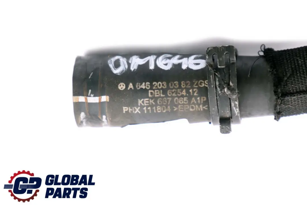 Mercedes W203 W211 OM646 Motor Diesel Refrigeración Manguera de Agua A6462030382